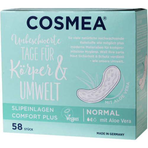 Cosmea Slipeinlagen Comfort Plus Normal mit Aloe Vera Damenbinden 58 Stück