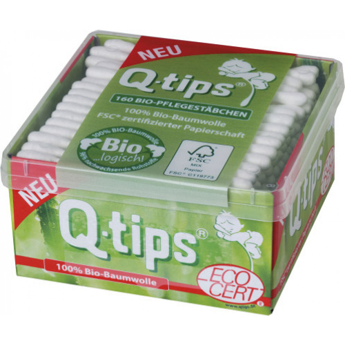 Pelz Q-Tips Bio-Pflegestbchen Wattestbchen Box 160 Stck