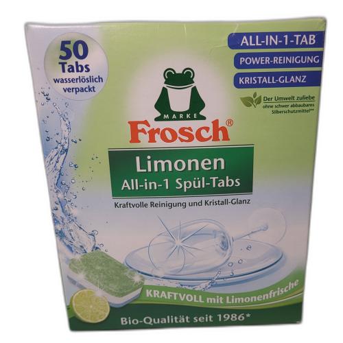 Frosch Limonen Geschirrspltabs 50er Kraftvolle Reinigung All-in-One 
