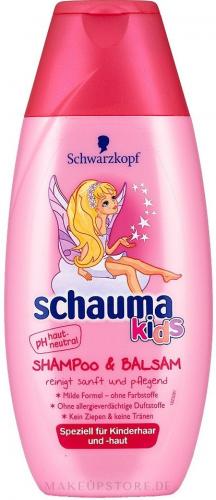 Schauma Kids Shampoo + Balsam fr Mdchen Vegane Formel 250ml 