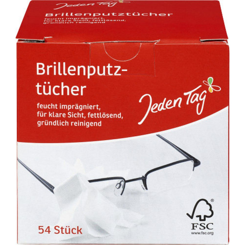 JedenTag Brillenputztuch Klare Sicht Fettlsend 54 Stck