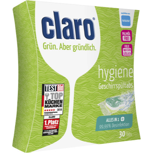 Claro ko Hygiene Tabs Geschirrsplertabs Hygiene Power Cleaner 30 Stck