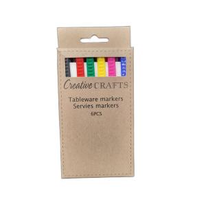  Geschirrmarker 6er Set 6 Farben