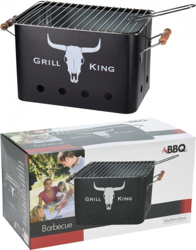 BBQ Grill Standgrill Tischgrill Rechteckig Schwarz