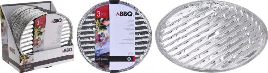 BBQ Grillplatte Aluminium Grillzubehör 3 Stück 35cm