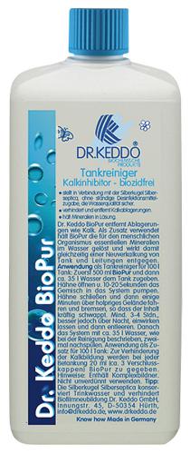 Dr.keddo Tankreiniger und Kalkinhibitor BioPur 500ml