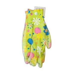 Gartenhandschuhe Damen Blumenmotive Latex Arbeitshandschuhe Rutschfest - Auswahl: gelb