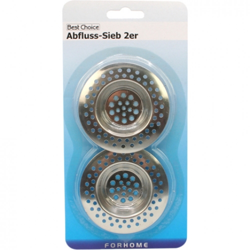 Abflusiebe 2er Set 7cm verchromt auf Karte