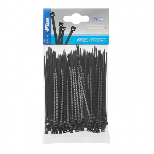Kabelbinder 100x2,5mm 100 Stck schwarz