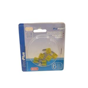Flachsicherungen Mini 20A gelb 6 Stck im Blister
