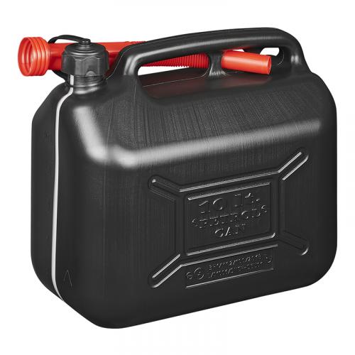 Benzinkanister 10L Kunststoff schwarz UN-geprft