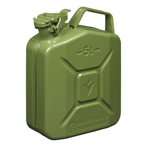 Benzinkanister 5L Metall grün UN- & TüV/GS-geprüft