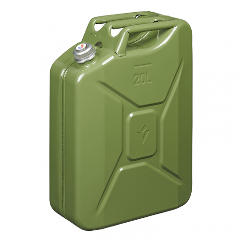 Benzinkanister 20L metall grün mit magnetischem Schraubverschluss UN- & TüV/GS-geprüft