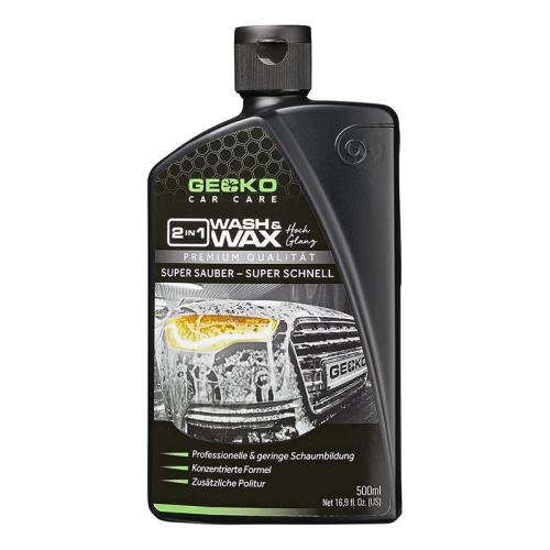 Gecko Car Care Shampoo & Glanz 2 in 1 Wash & Wax 500ml 