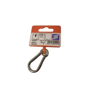 Karabiner 50x5mm Birnenform geschlossen, A4 RVS AISI 316, 570 daN