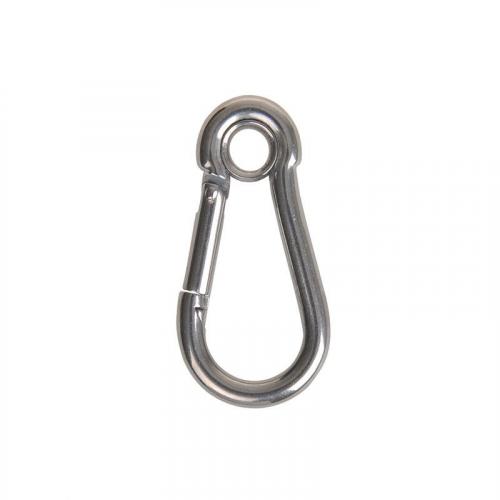 Karabiner 70x7mm Birnenform geschlossen, A4 RVS AISI 316, 750 daN