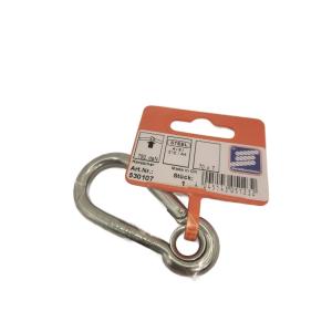 Karabiner 70x7mm Birnenform geschlossen, A4 RVS AISI 316, 750 daN