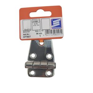 Scharnier 58x40mm, A2 RVS AISI 316, 5 loch