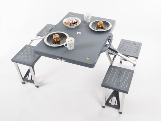 McCamping Picknick-Tischgruppe für 4 Personen - 85 x 65cm