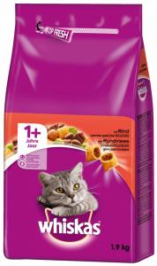 Whiskas 1+ Jahre mit Rind 1,9kg Beutel