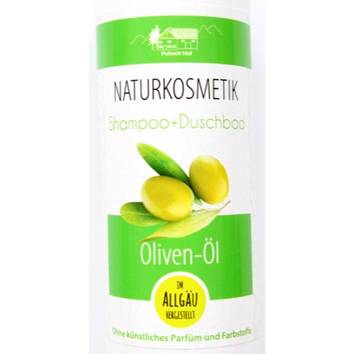 Pullach Hof Oliven-Öl  Shampoo & Duschbad 2 in 1 Haarpflege 250ml 