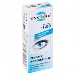 Eyelike Monatskontaktlinse Stärke -1,0 1er Pack