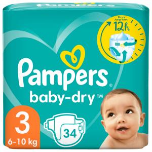 Pampers Baby Dry Gre 3 Midi 6-10kg, 34er