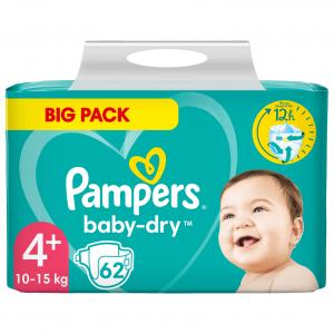 Pampers Baby Dry Big Pack Größe 4  + maxi + 10-15kg, 62er